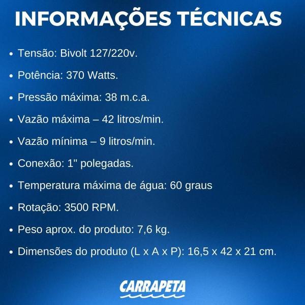 Imagem de Pressurizador De Água Komeco Automático Tp 825 G3 Bivolt