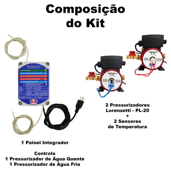 Pressurizador Duplo Agua Quente Fria 20mca Lorenzetti Pl20 - Globo Resistências/Lorenzetti Imagem de Pressurizador Duplo Agua Quente Fria 20mca Lorenzetti Pl20