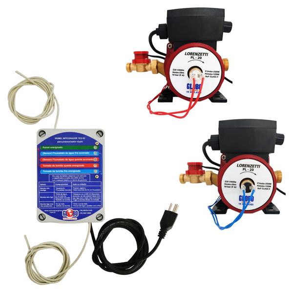 Pressurizador Duplo Agua Quente Fria 20mca Lorenzetti Pl20 - Globo Resistências/Lorenzetti Imagem de Pressurizador Duplo Agua Quente Fria 20mca Lorenzetti Pl20