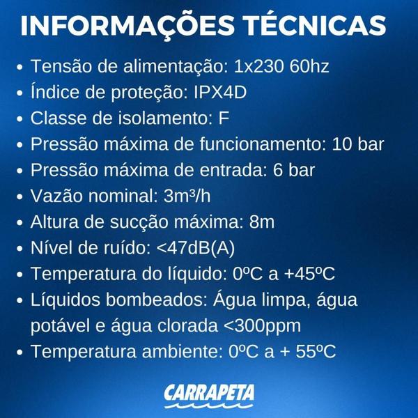 Pressurizador Grundfos Scala2 3/4cv Mono 220v 5 Banheiros Imagem de Pressurizador Grundfos Scala2 3/4cv Mono 220v 5 Banheiros