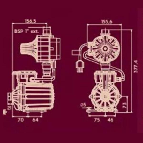 Imagem de Pressurizador Impulse Press Para Água Quente 1/2Cv Syllent