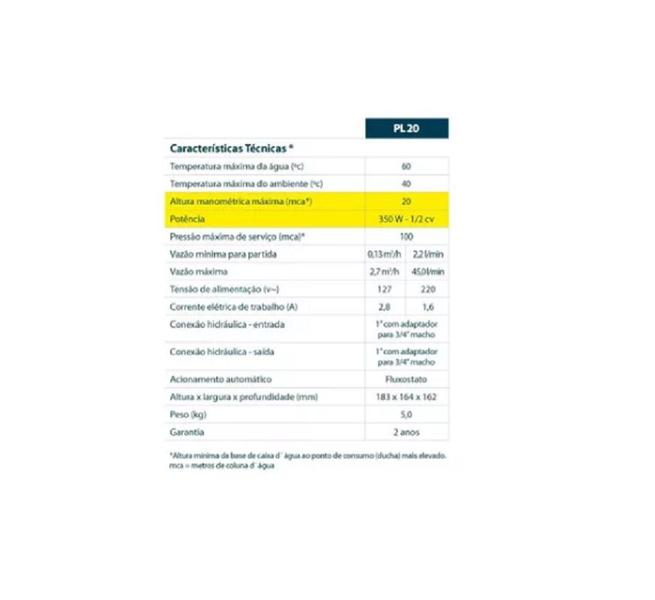 Imagem de Pressurizador lorenzetti pl 20 127v