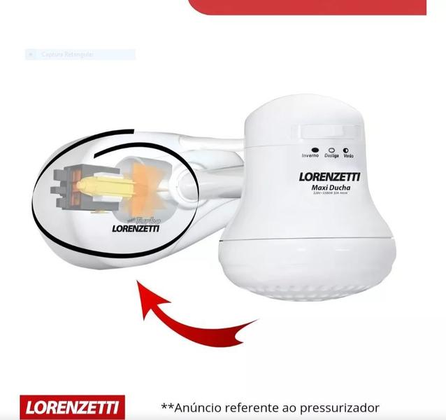 Imagem de Pressurizador para chuveiro Maxi turbo 220V branco pequeno Lorenzetti