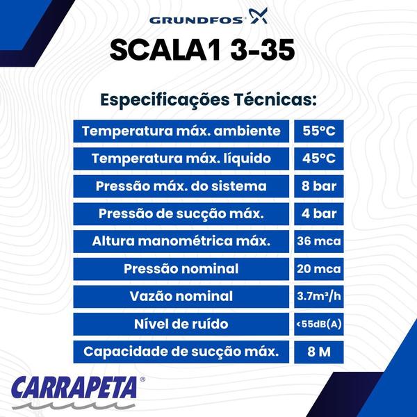 Imagem de Pressurizador Scala1 3-35 115v Grundfos