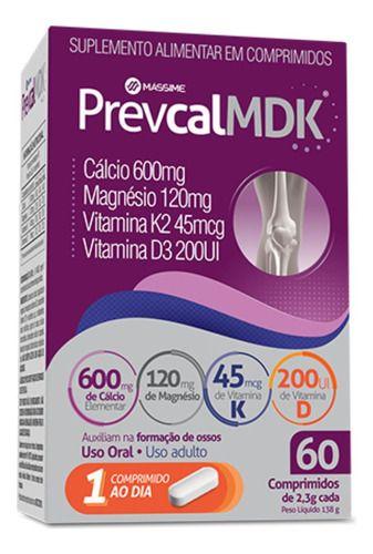 Imagem de Prevcal Mdk 600mg Calcio - 60cpr - Vitaminas D, K, Magnésio