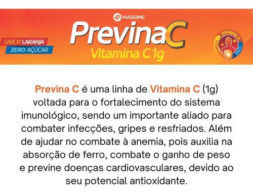 Imagem de Previna C Vitamina C Efervescente 10cpr Sem Açucar - Laranja