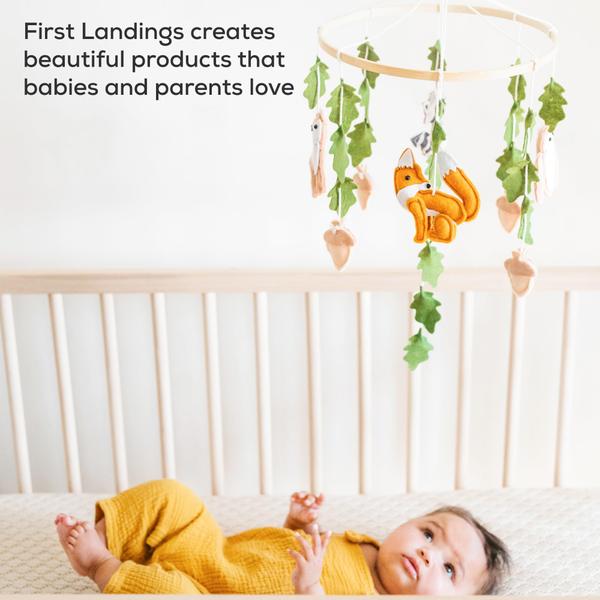 Imagem de Primeiras aterrissagens do Woodland Baby Mobile para decoração de berçário