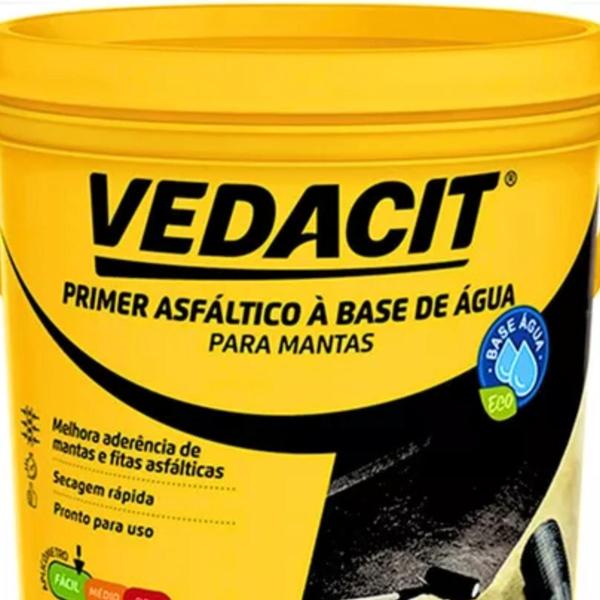 Imagem de Primer Eco Emulsão Asfáltica 3,6L Base De Água - Vedacit