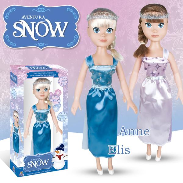 Imagem de Princesa Elis Aventura Snow Boneca Infantil Brinquedo Para Meninas 51 Cm Grande - Mister Brinque