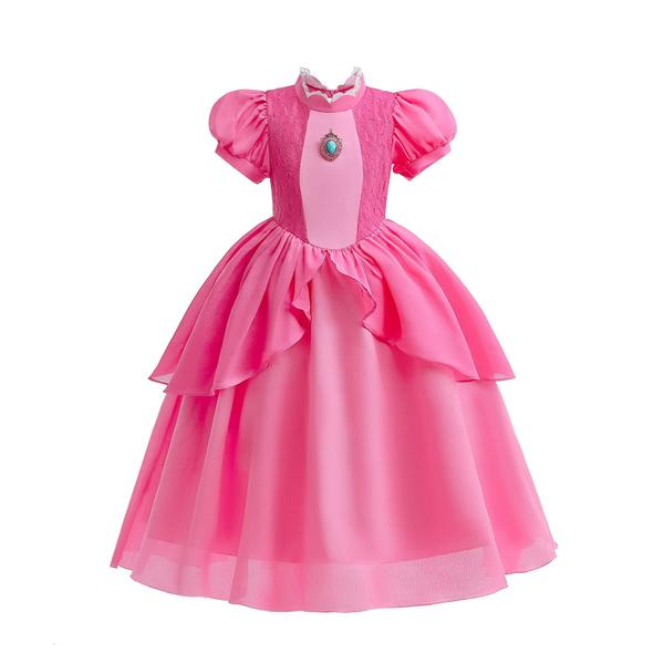 Imagem de Princess Costume BanKids, vestido com luvas em forma de coroa, brinco 7-8Y