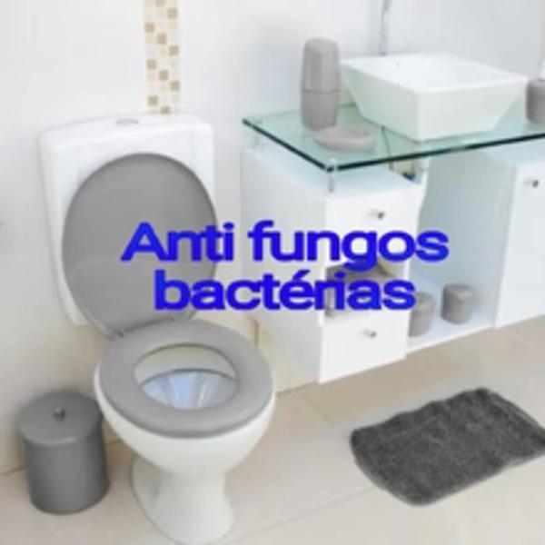 Imagem de Privada Tampa para Sanitário Universal Cabe em Todos os Tamanhos Cinza Escura