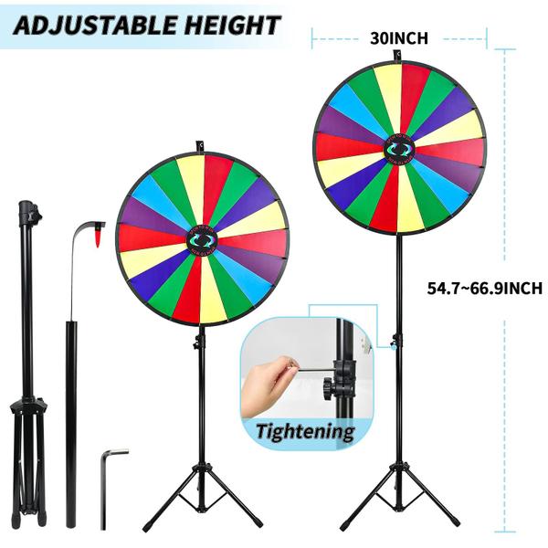 Prize Wheel Hooomyai Heavy Duty 76 cm com suporte de 18 slots Imagem de Prize Wheel Hooomyai Heavy Duty 76 cm com suporte de 18 slots
