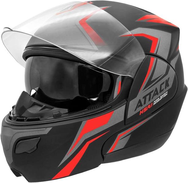 Imagem de Pro Tork Capacete Attack Hsa 58 Preto/Vermelho