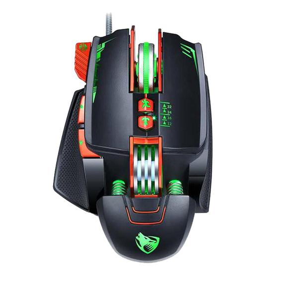Pro V9 Gaming Mouse Usb Com Fio 3200dpi Ajustável 8 Botão Personalizado Rgb Mecânico - HUOGUO Imagem de Pro V9 Gaming Mouse Usb Com Fio 3200dpi Ajustável 8 Botão Personalizado Rgb Mecânico
