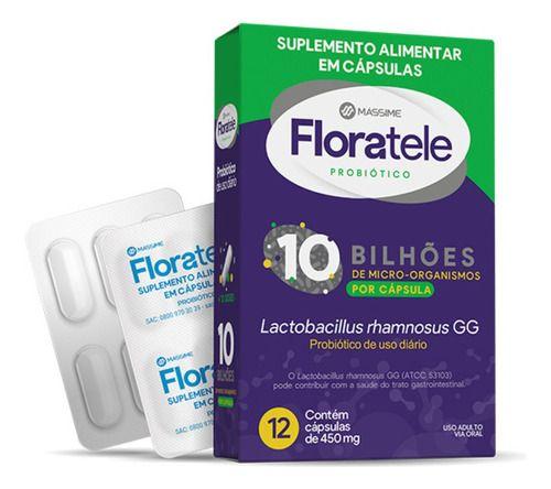 Imagem de Probiotico 12 Cápsulas - Floratele 10 Bilhões Lactobacillus