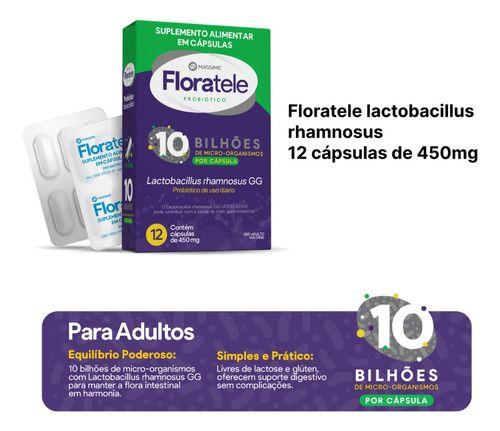 Imagem de Probiotico 12 Cápsulas - Floratele 10 Bilhões Lactobacillus