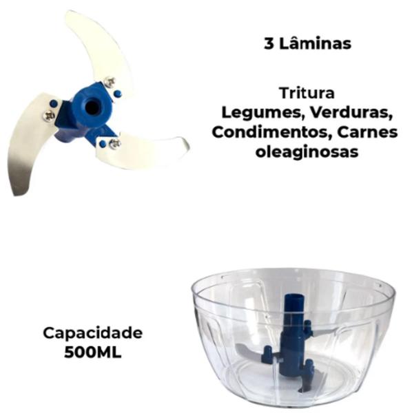 Imagem de Processador Alimentos 500 ml 3 Laminas