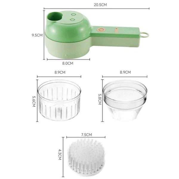 Imagem de Processador Cozinha 4 em 1 Limpeza Luxo Recarregável Fruta