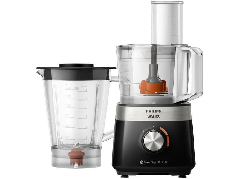 Imagem de Processador de Alimentos Philips Walita PowerChop RI7303 com 2 Velocidades e 1000W Preto