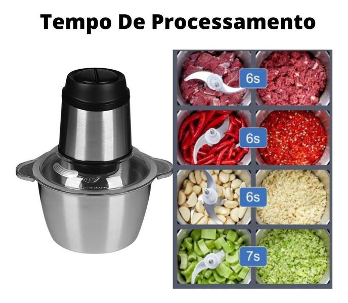 Imagem de Processador De Alimentos Picador Carne 850W 4 Lâminas 110v