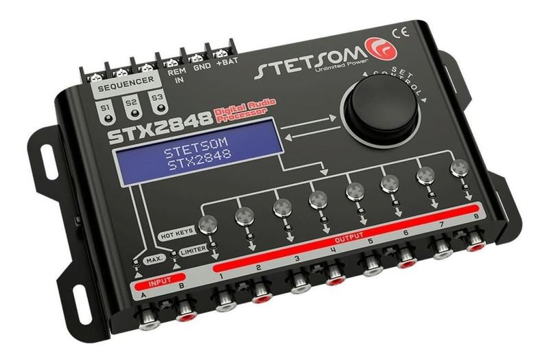 Imagem de Processador De Áudio Stetsom Stx2848 2 Canais 8 Saídas