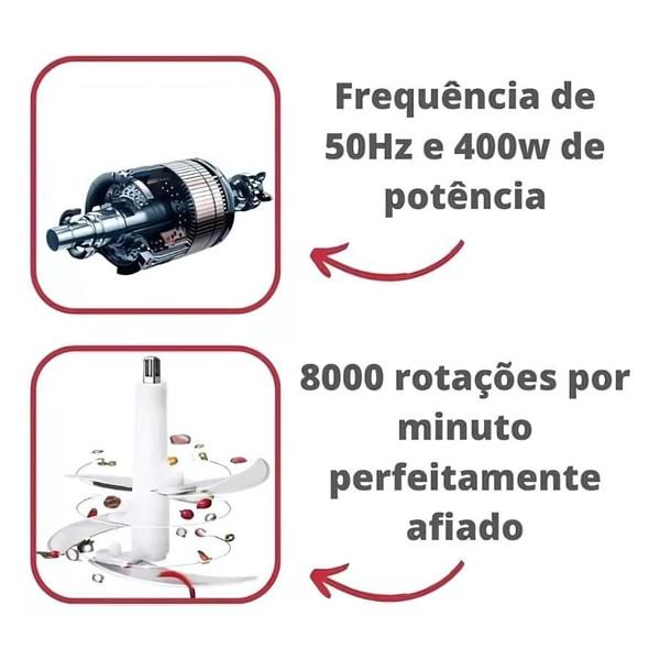 Imagem de Processador Elétrico Inox 4 Lâminas 110v - Carne e Legumes Premium