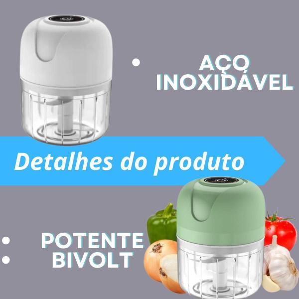 Imagem de Processador Mini Elétrico 250 G Verde - Ideal Para Cozinha