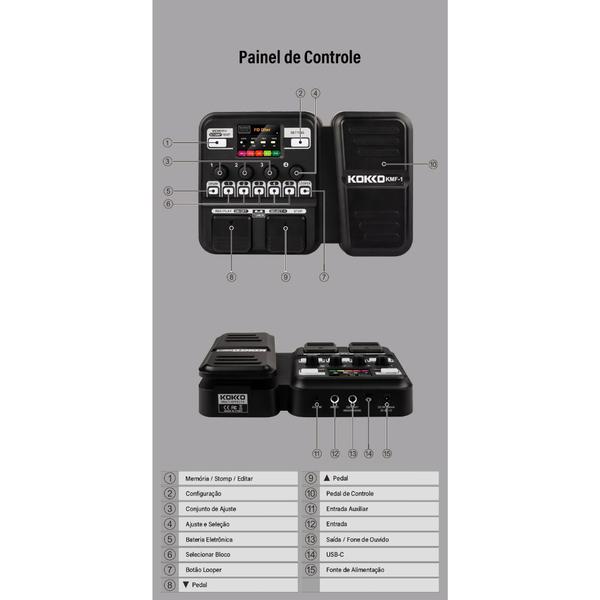 Imagem de Processador Multiefeitos De Guitarra Pedal Kokko 9V