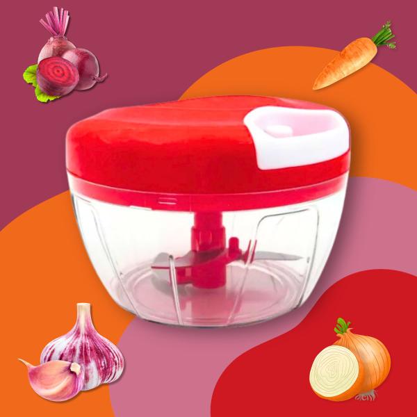 Imagem de Processador Triturador de Alimentos Com Dispenser Vermelho