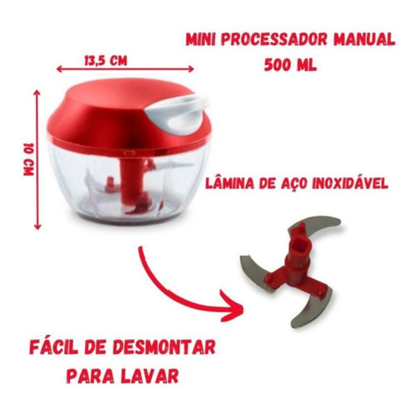 Imagem de Processador triturador de Alimentos Manual 500ml