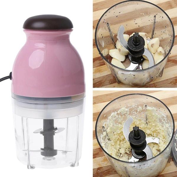 Imagem de Processador Triturador Moedor Cortador de Alimentos Elétrico Multiuso 600ML Rosa, Azul ou Branco