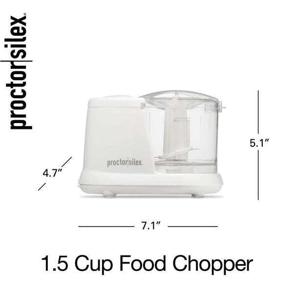 Imagem de Proctor Silex Processador de Mini Alimentos Duráveis & Helicóptero Vegetal para Chop, Purê & Emulsify, 1.5 Cup, Branco