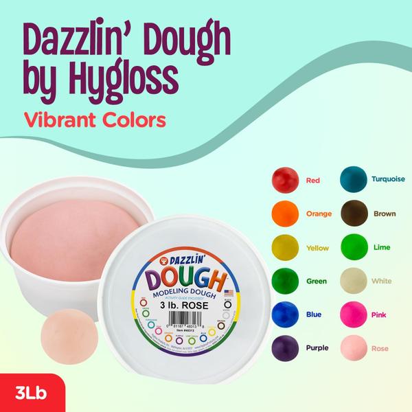 Imagem de Produtos Hygloss Play Dough, não tóxicos, embalagem a granel de 1,36 kg, rosa