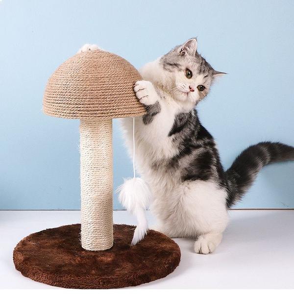 Imagem de Produtos para animais de estimação Cat Scratcher Wood Frame com corda de sisal para brinquedos