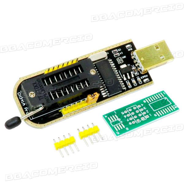 Imagem de Programador Gravador Bios Eprom Usb Flash Pinça Soic8 X