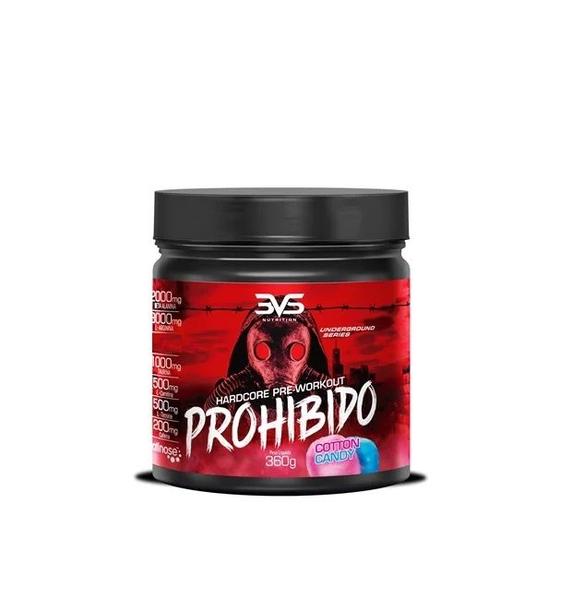 Prohibido HardCore Pré-Workout (360g) - Sabor: Cotton Candy - 3VS Imagem de Prohibido HardCore Pré-Workout (360g) - Sabor: Cotton Candy