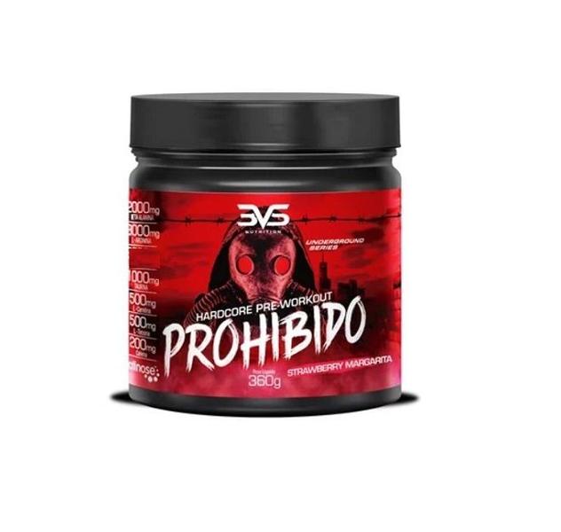 Prohibido HardCore Pré-Workout (360g) - Sabor: Strawberry Margarita - 3VS Imagem de Prohibido HardCore Pré-Workout (360g) - Sabor: Strawberry Margarita
