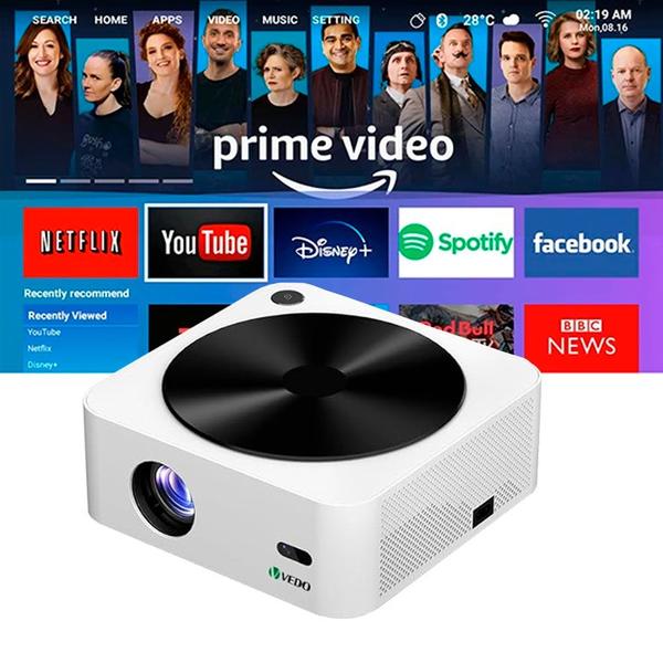 Imagem de Projetor 4k 1080p Android 9.0 Vedo Projetor 12000 Lumens 5g Full HD 1920x1080