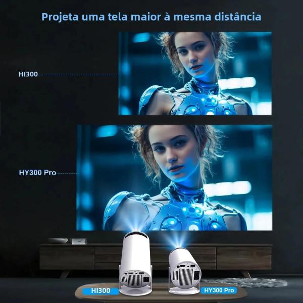 Imagem de Projetor 4K Android 11 HY300 Pro - Dual Wifi, 260 ANSI Lumens, 1080P - Home Cinema