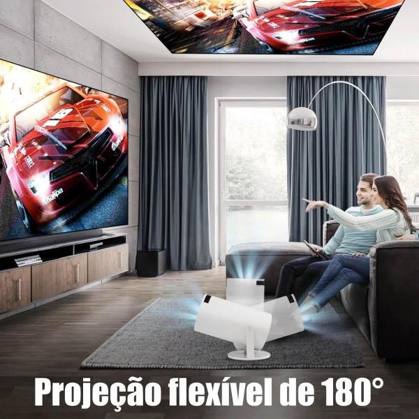 Imagem de Projetor 4K Hd 1080P Android 11 Smart Tv Portátil Via Wifi