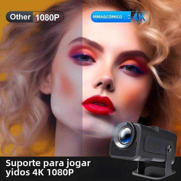 Imagem de Projetor 4k Native Magcubic Android 11 390ansi Hy320 Cinema Ao Ar Livre Portátil Duplo Wifi6 Bt5.0