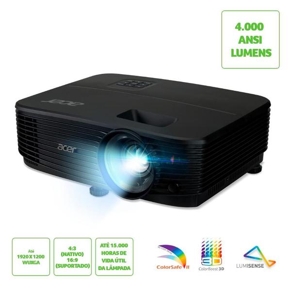 Imagem de Projetor Acer X1223HP, 4000 ANSI Lumens, HDMI, Preto - MR.JSB11.00D