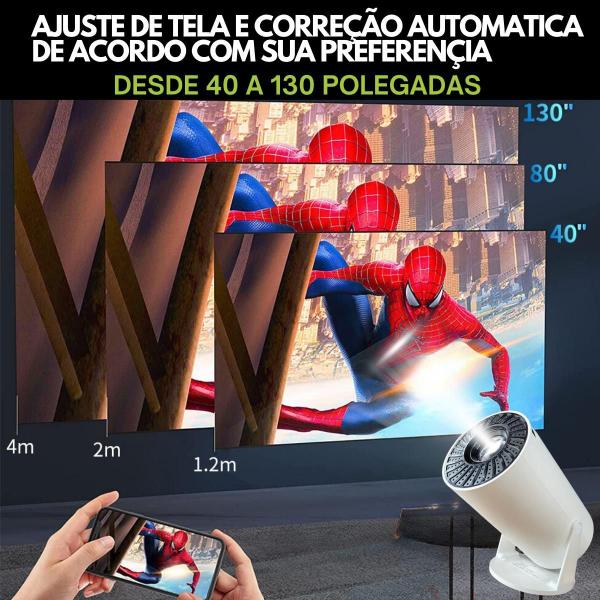 Imagem de Projetor Android 11.0 Resolução 4k Hd Bluetooth Hdmi Wifi