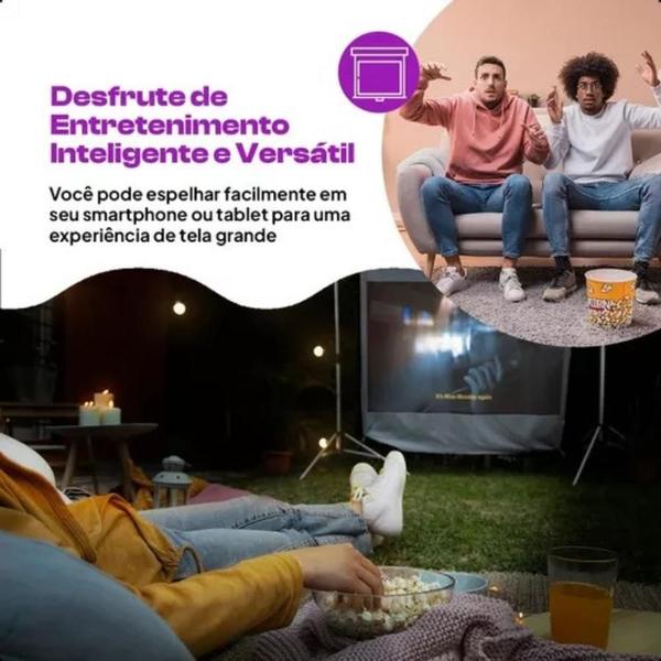 Projetor Android 4K Smart Portátil LED WiFi Bluetooth Cinema - Phoenix Imagem de Projetor Android 4K Smart Portátil LED WiFi Bluetooth Cinema