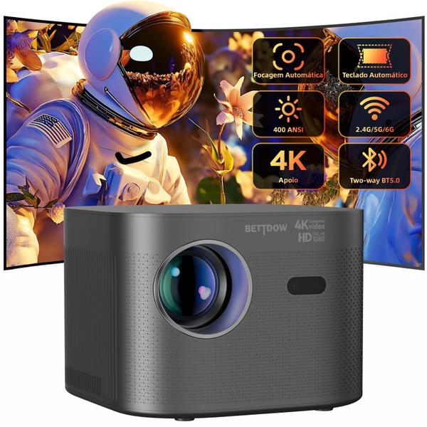 Imagem de Projetor Bettdow Full HD 1080P 13000 LM home projector WiFi compatible 8K