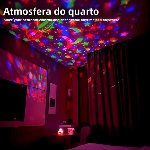 Imagem de Projetor de Céu Estrelado LED USB - Galaxy para Decoração de Quarto e Sala