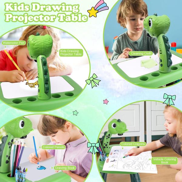 Imagem de Projetor de desenho Hoarosall Dinosaur Kit com música e acessórios