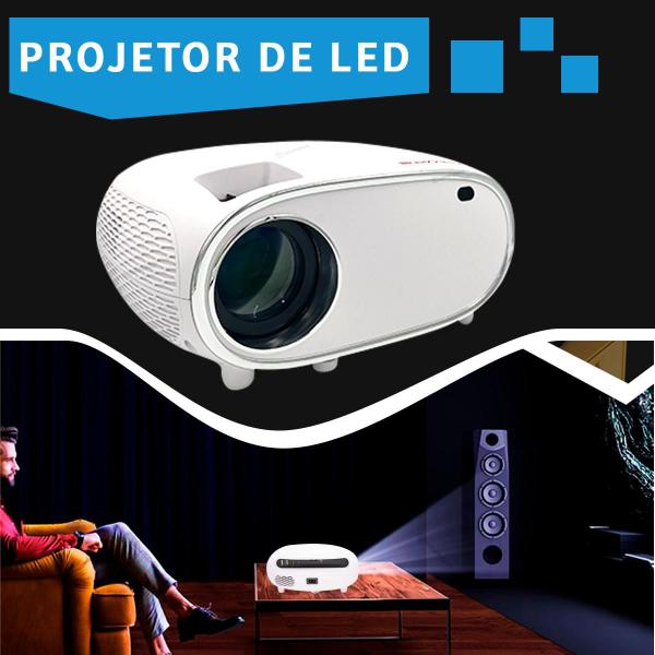 Imagem de Projetor De Imagens LED 2800lm Portatil Ate 150 Polegadas