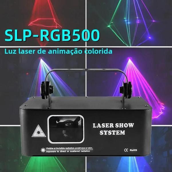 Imagem de Projetor de Laser RGB 500mW DMX - Scanner de Linha para Discoteca, DJ e Festas