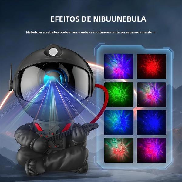 Projetor de Luz Noturna LED Astronauta - Galáxia e Céu Estrelado para Quarto Imagem de Projetor de Luz Noturna LED Astronauta - Galáxia e Céu Estrelado para Quarto